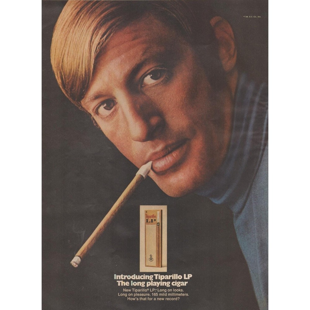 1968 Tiparillo Vintage Print Ad Cigar Tobacco Smoking Retro Mad Men Art
